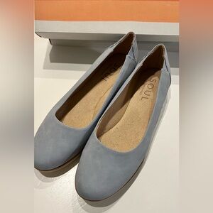 Soul Naturalizer ballet wedge flat. Size 10. Powder blue. NWT
